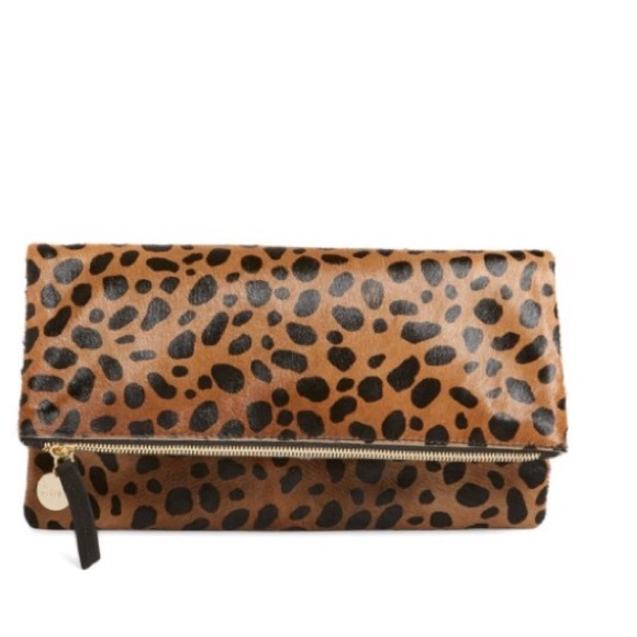 Clare V Handbags - Clare V Leopard Fold Over Clutch